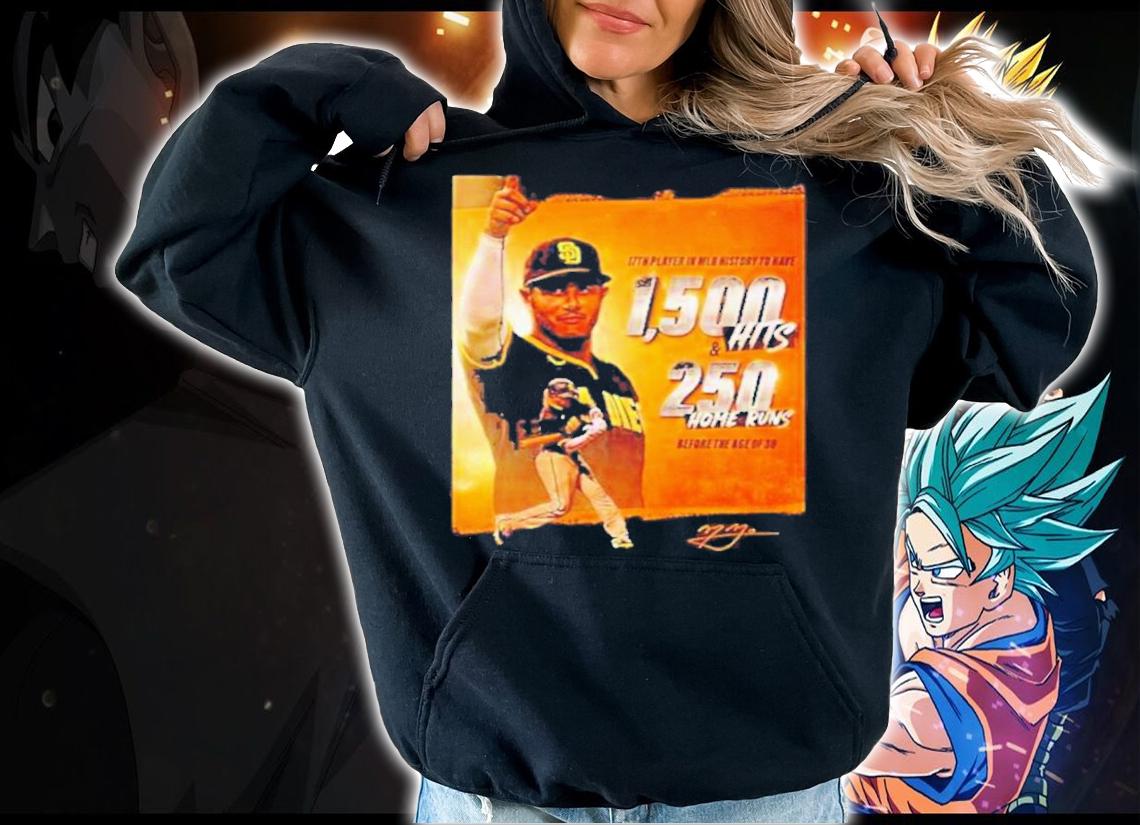 Manny Machado 1500 Hits And 250 Home Runs MLB Signature T-Shirt t-shirt hoodie