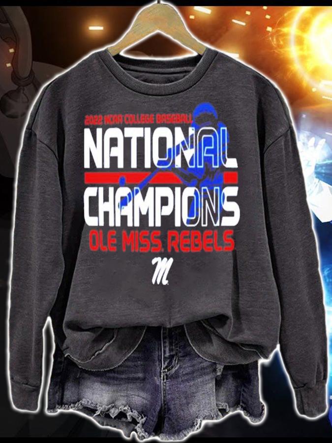 Ole Miss Rebels 2022 NCAA CWS Baseball Swinging National Champs Shirt t-shirt sweatshirt