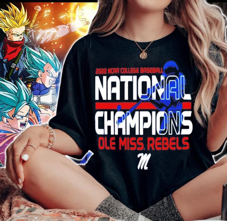 Ole Miss Rebels 2022 NCAA CWS Baseball Swinging National Champs Shirt t-shirt woman shirt