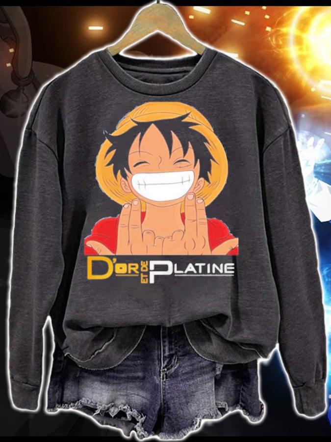 One Piece D'or Et De Platine Shirt t-shirt sweatshirt