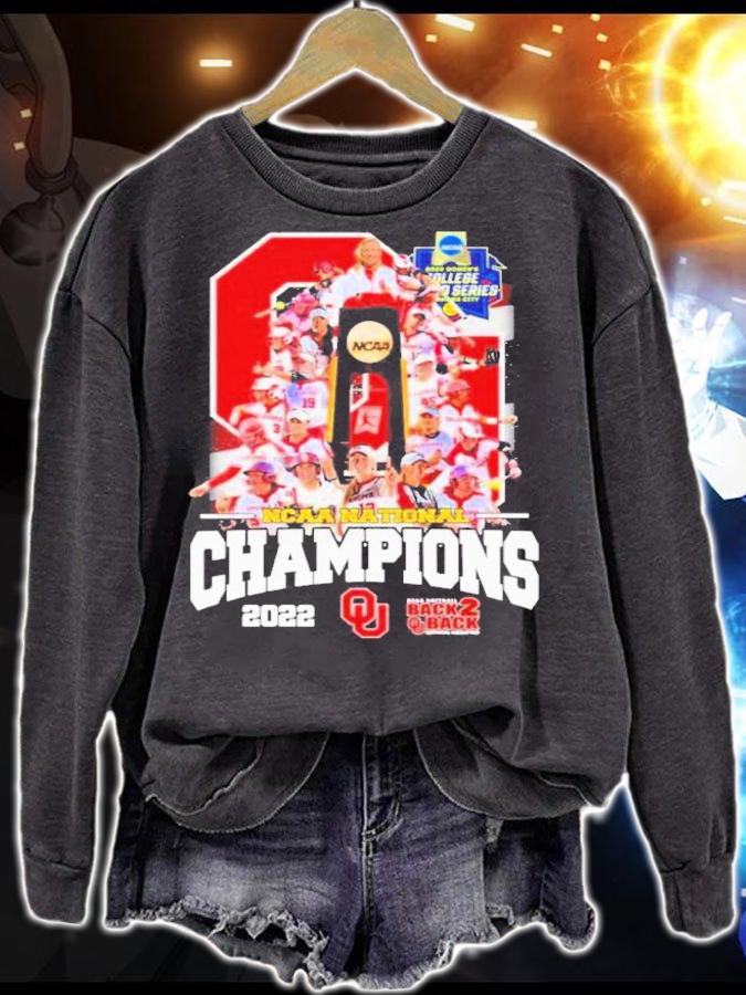 NCAA National Champions 2022 Back To Back Oklahoma Sooners Softball Team Shirt t-shirt sweatshirt