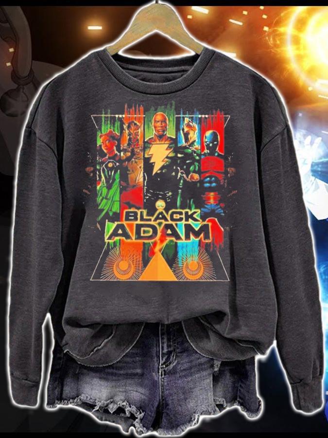 New Original 2022 Black Adam Dc Movie The Rock Dwayne Johnson t-shirt sweatshirt