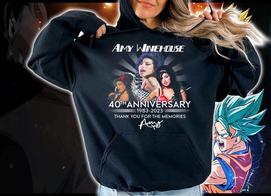Amy Winehouse 40th Anniversary 1983-2023 Signature Thank You For The Memories t-shirt hoodie