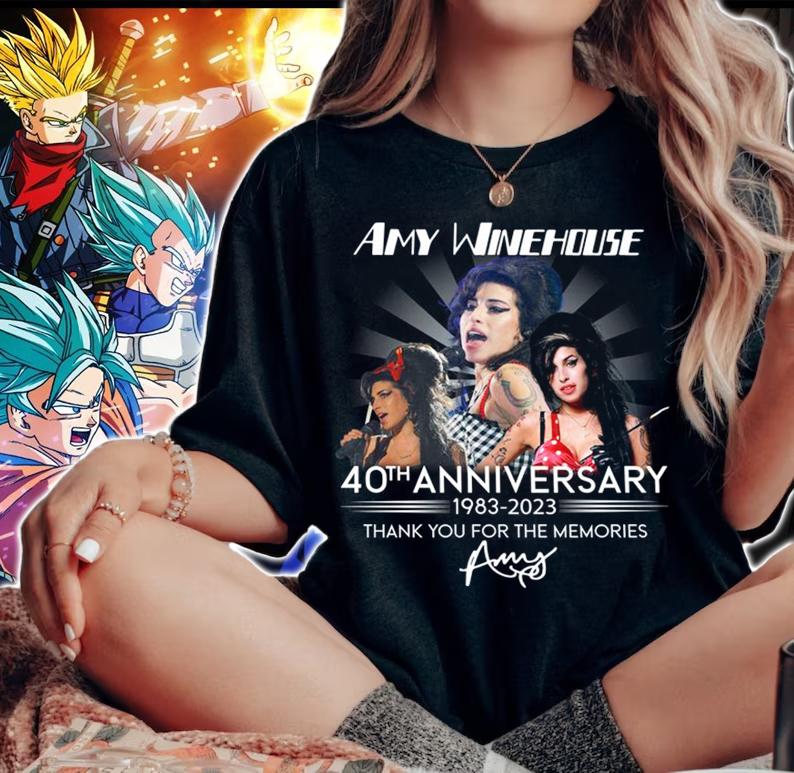 Amy Winehouse 40th Anniversary 1983-2023 Signature Thank You For The Memories t-shirt woman shirt