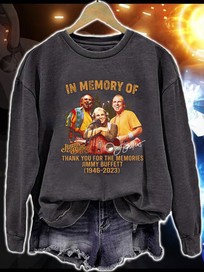 In Memory Of Thank You For The Memories Jimmy Buffett 1946-2023 Signature t-shirt sweatshirt