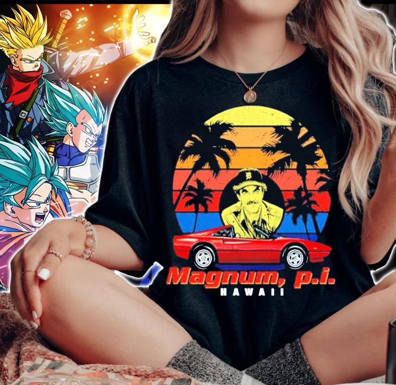 Roger E. Mosley Island Hoppers Magnum PI Vintage Shirt t-shirt woman shirt