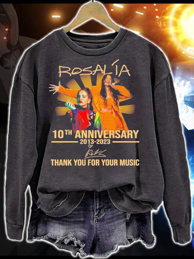 Rosala 10th Anniversary 2013-2023 Signature Thank You For Your Music T-Shirt t-shirt sweatshirt