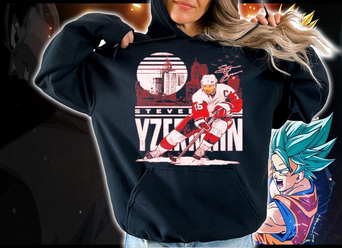 Steve Yzerman Detroit City Skyline Hockey Shirt t-shirt hoodie