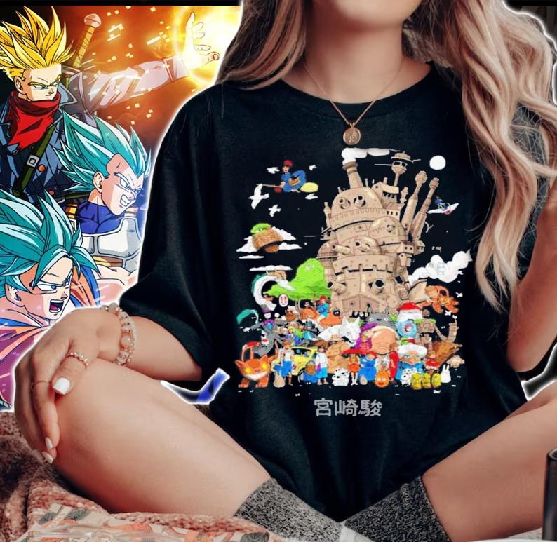 Studio Ghibli Movie Characters Shirt t-shirt woman shirt