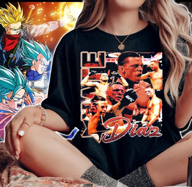 UFC Nate Diaz vintage retro shirt t-shirt woman shirt