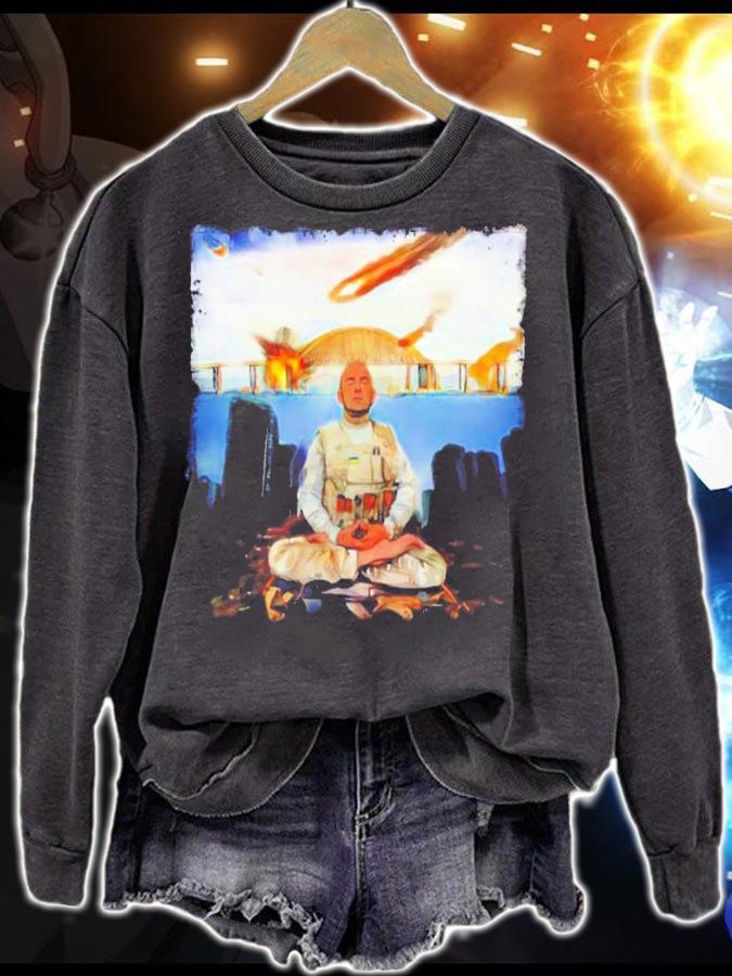 Ukrainian Yoga Meditating Soldier Shirt t-shirt sweatshirt