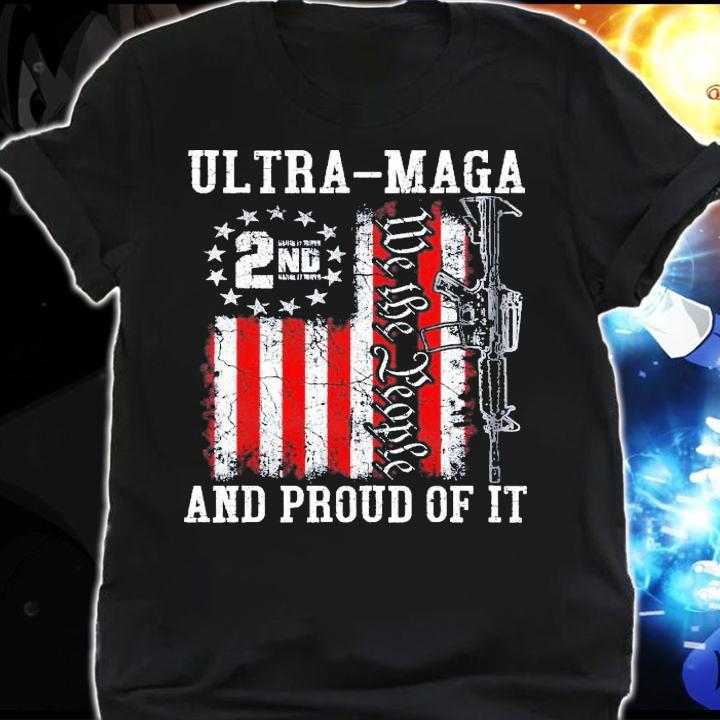 Ultra MAGA We The People Proud Republican Vintage USA Flag T-Shirt t-shirt shirt