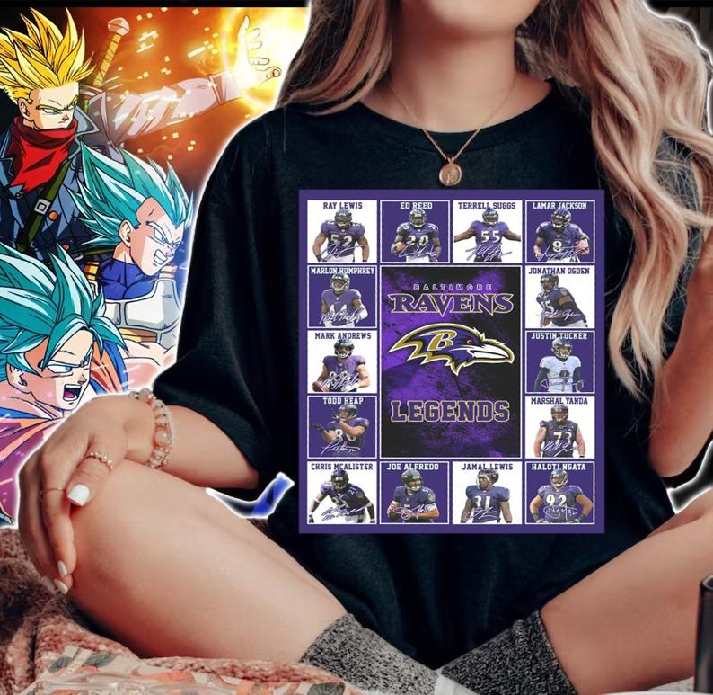 Baltimore Ravens Legends Best Players Signatures t-shirt woman shirt