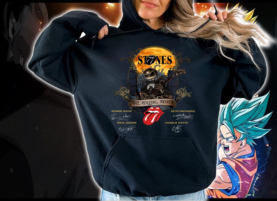 Halloween The Rolling Stones Jack Skellington Signatures t-shirt hoodie