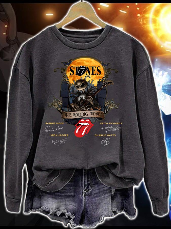 Halloween The Rolling Stones Jack Skellington Signatures t-shirt sweatshirt