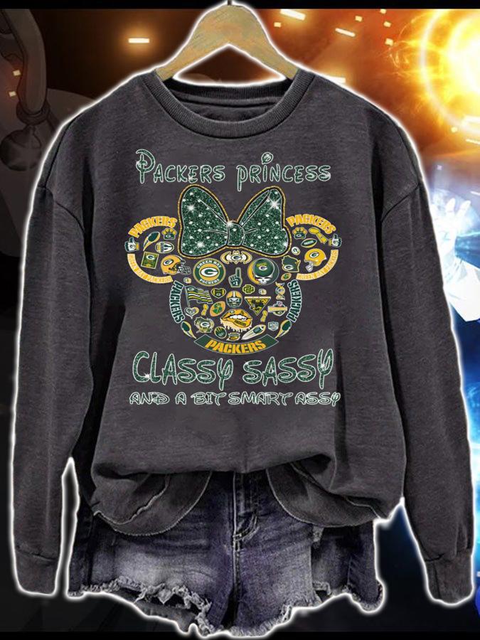 Minnie Mouse Green Bay Packers Princess Classy Sassy And A Bit Smart Assy t-shirt sweatshirt