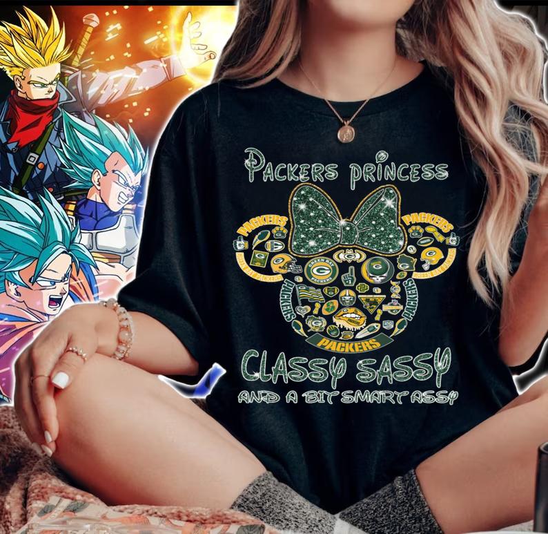 Minnie Mouse Green Bay Packers Princess Classy Sassy And A Bit Smart Assy t-shirt woman shirt