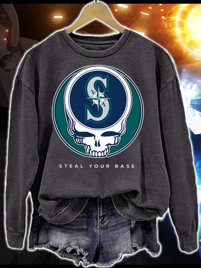 Seattle Mariners Steal Your Base Grateful Dead t-shirt sweatshirt