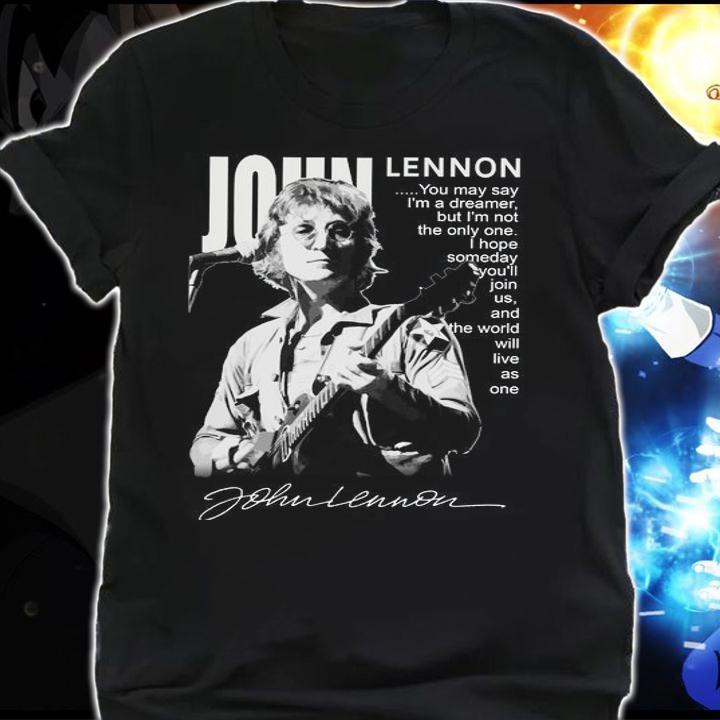 The Beatles John Lennon Imagine Signature t-shirt shirt