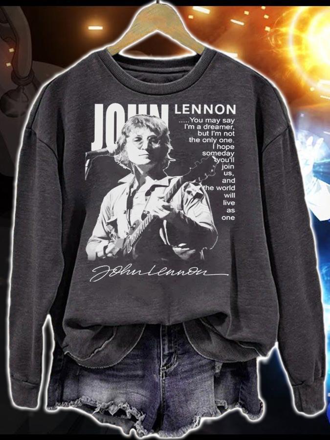 The Beatles John Lennon Imagine Signature t-shirt sweatshirt