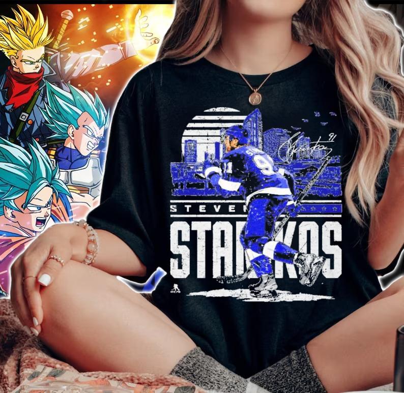 Steven Stamkos Tampa Bay Player Skyline Hockey Shirt t-shirt woman shirt