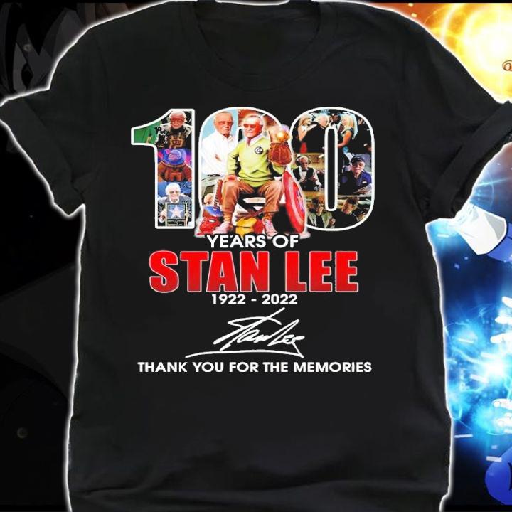 100 Years Of Stan Lee 1922-2022 Signatures Thank You For The Memories Shirt t-shirt shirt