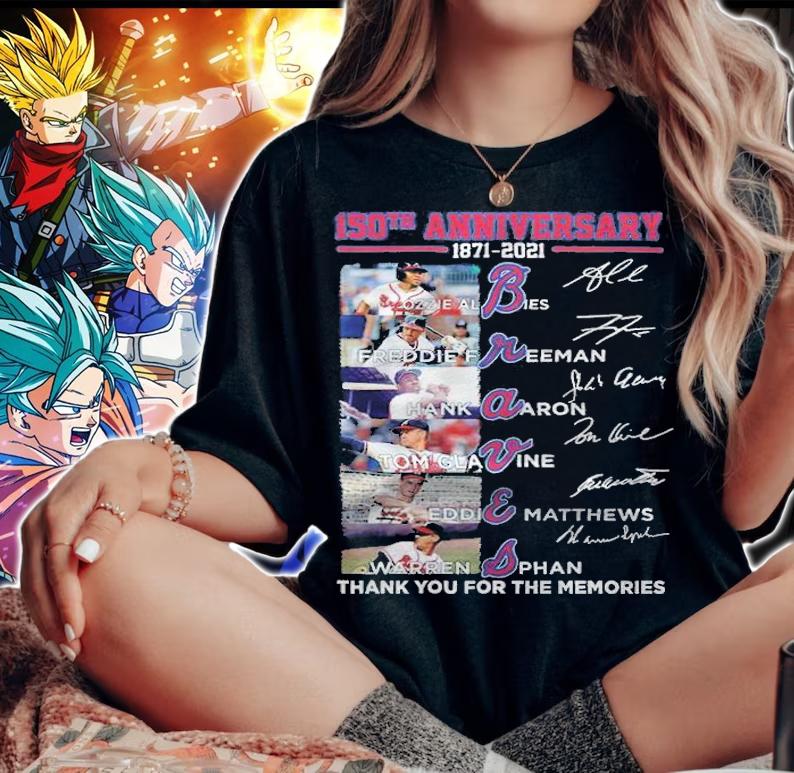 150th Anniversary Braves Signatures Thank You For The Memories Shirt t-shirt woman shirt