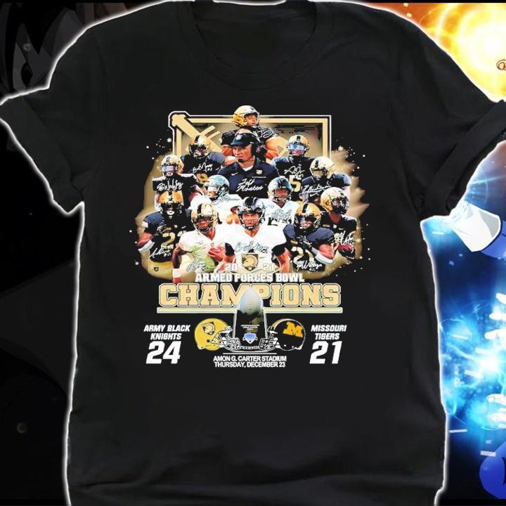 2021 Armed Forces Bowl Army Black Knights 24 Vs Missouri Tigers 21 Signatures Shirt t-shirt shirt