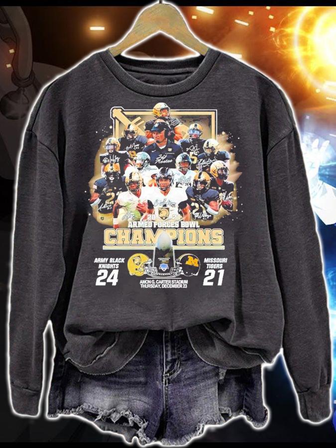 2021 Armed Forces Bowl Army Black Knights 24 Vs Missouri Tigers 21 Signatures Shirt t-shirt sweatshirt