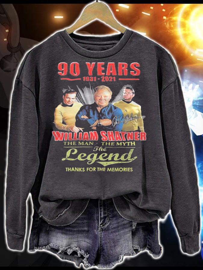 90 Years 1931-2021 William Shatner The Man The Myth The Legend Thanks For The Memories Shirt t-shirt sweatshirt