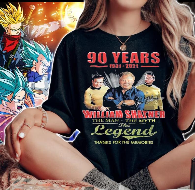 90 Years 1931-2021 William Shatner The Man The Myth The Legend Thanks For The Memories Shirt t-shirt woman shirt