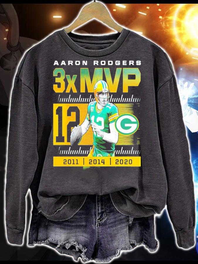 Aaron Rodgers 3x MVP Green Bay Packers Shirt t-shirt sweatshirt