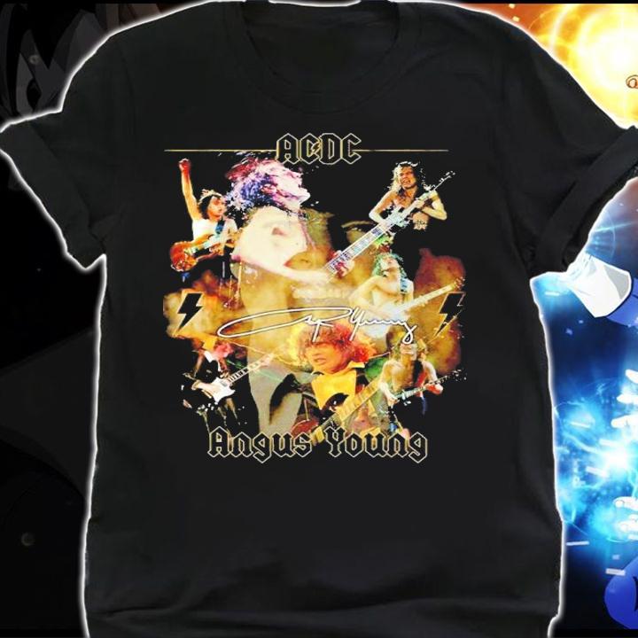 ACDC Angus Young Signatures Shirt t-shirt shirt