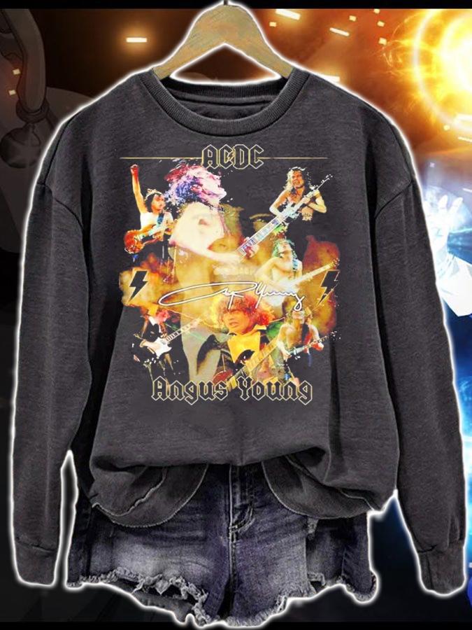 ACDC Angus Young Signatures Shirt t-shirt sweatshirt