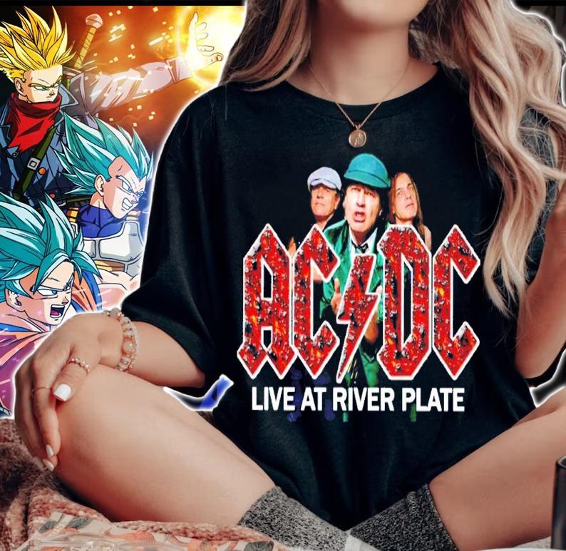 ACDC Rock Band Live At River Plate Shirt t-shirt woman shirt