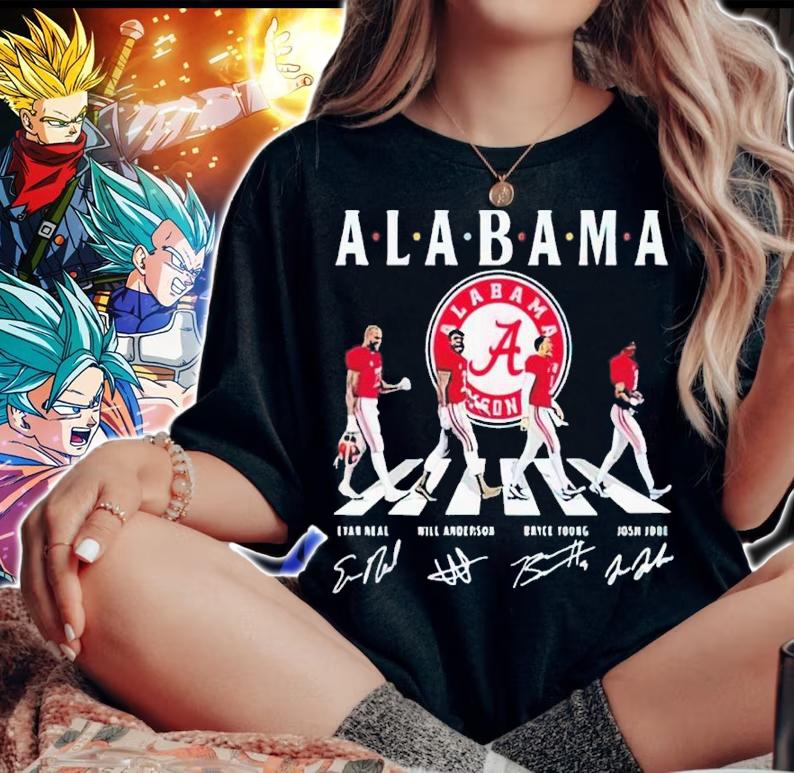 Alabama Crimson Tide Abbey Road Evan Neal Will Anderson Signatures Shirt t-shirt woman shirt