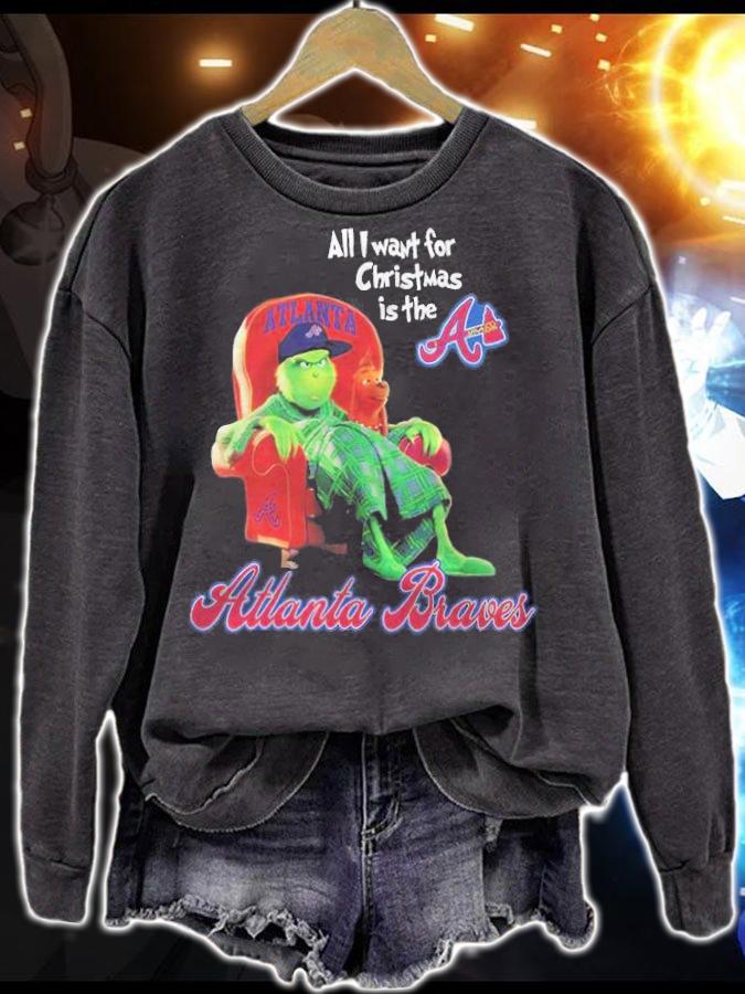 All I want for Christmas is the Atlanta Braves Green shirt t-shirt sweatshirt
