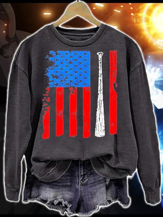 American Flag Baseball T-Shirt t-shirt sweatshirt