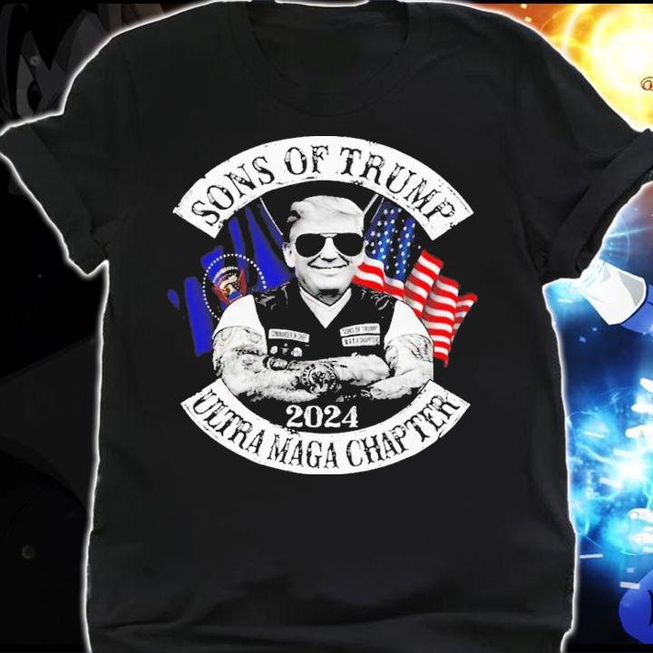 American Flag Sons Of Trump 2024 Maga Chapter Shirt t-shirt shirt