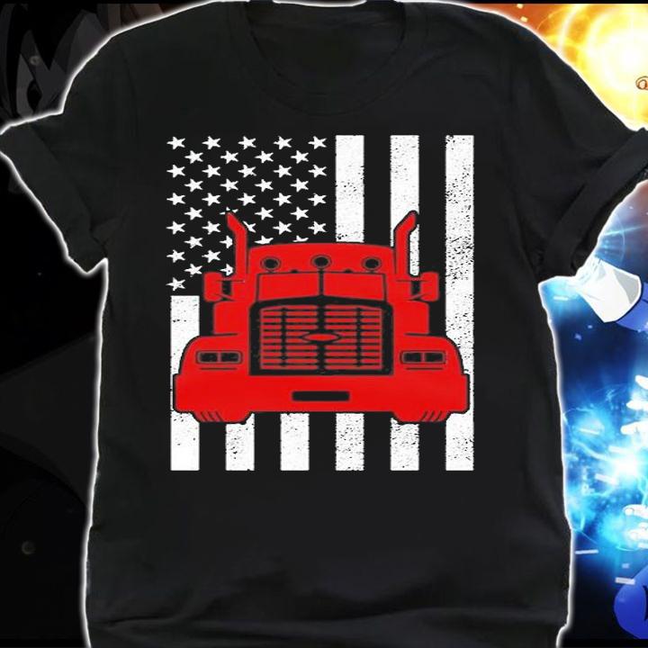 American Trucker USA Flag T-Shirt t-shirt shirt