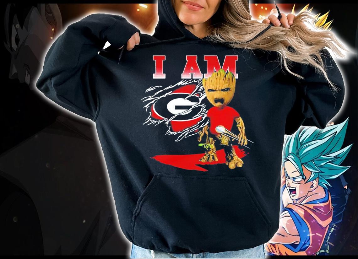 Baby Groot I Am Georgia Bulldogs Shirt t-shirt hoodie