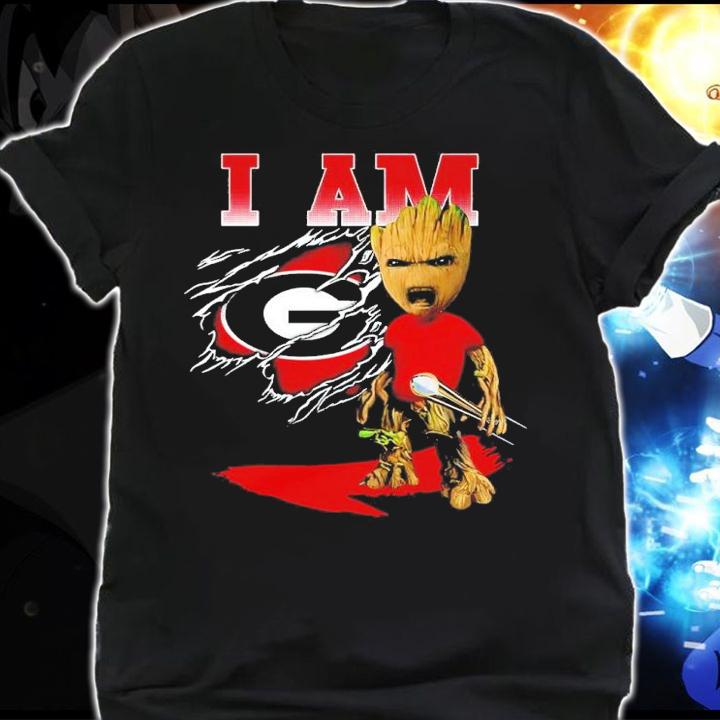 Baby Groot I Am Georgia Bulldogs Shirt t-shirt shirt