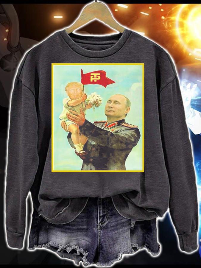Baby Trump Putin Poster Vintage Funny T-Shirt t-shirt sweatshirt