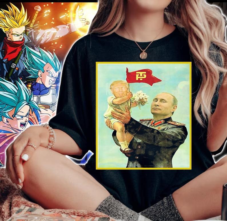 Baby Trump Putin Poster Vintage Funny T-Shirt t-shirt woman shirt