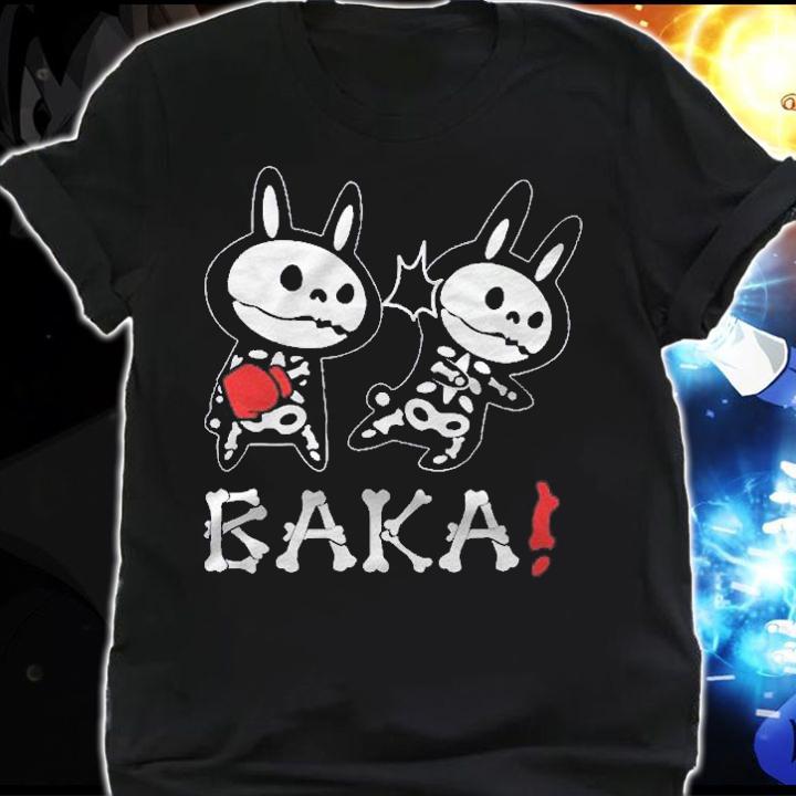 Baka! Idiot! Funny Halloween Skeleton Anime For Men & Women Shirt t-shirt shirt