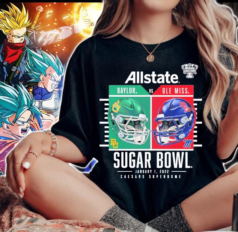 Baylor Bears Vs. Ole Miss Rebels Charcoal 2022 Sugar Bowl Matchup Whistle Shirt t-shirt woman shirt