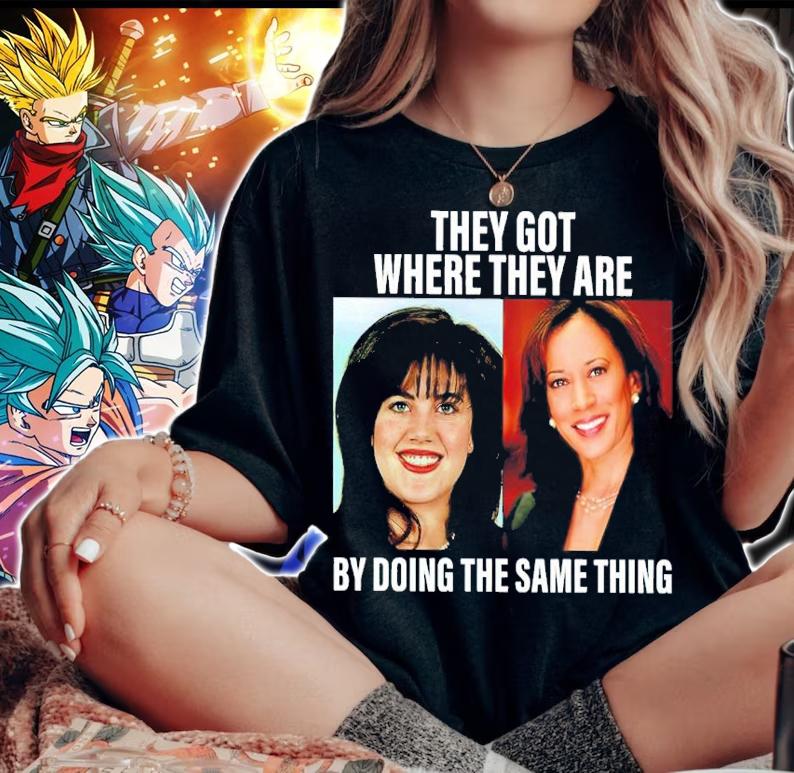 Beanie Feldstein And Harris They Got Where They Are By Doing The Same Thing Shirt t-shirt woman shirt