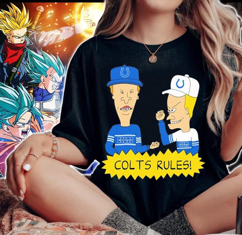 Beavis and Butt-Head Indianapolis Colts Rules NFL T-Shirt t-shirt woman shirt