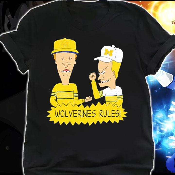 Beavis and Butt-Head Michigan Wolverines Rules NCAA T-Shirt t-shirt shirt