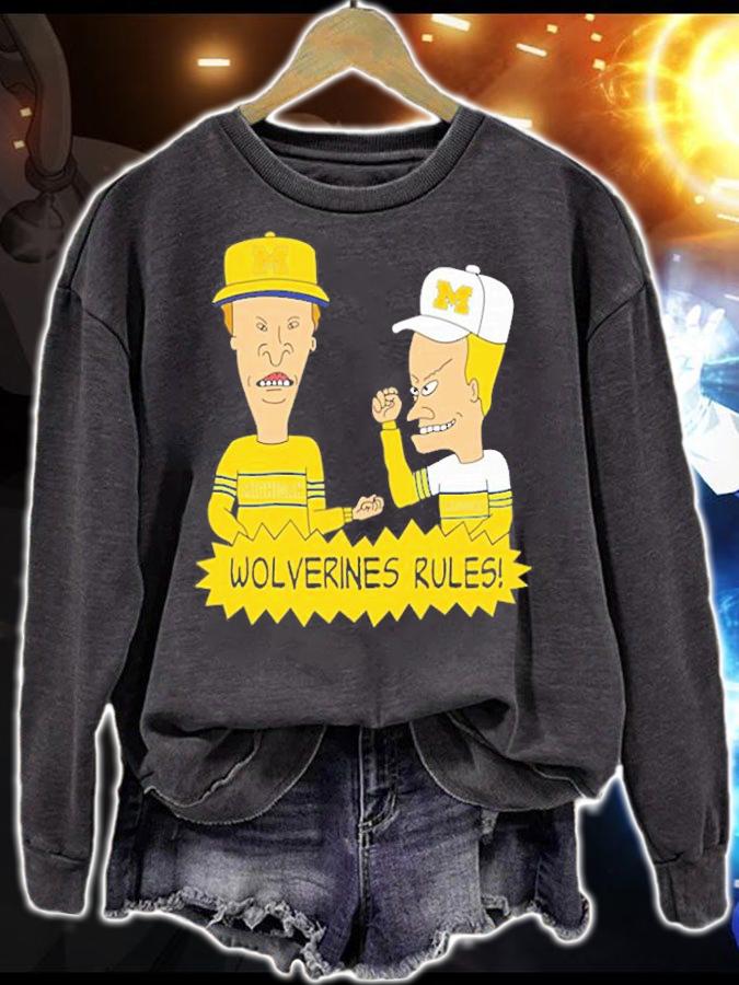 Beavis and Butt-Head Michigan Wolverines Rules NCAA T-Shirt t-shirt sweatshirt